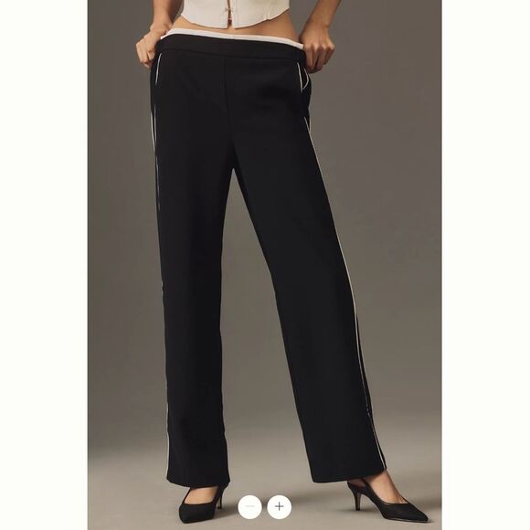 Anthropologie Maeve Pull-On Track Pants - Picture 2 of 4